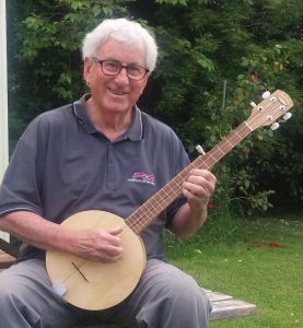 Paul Trenwith with practice banjo